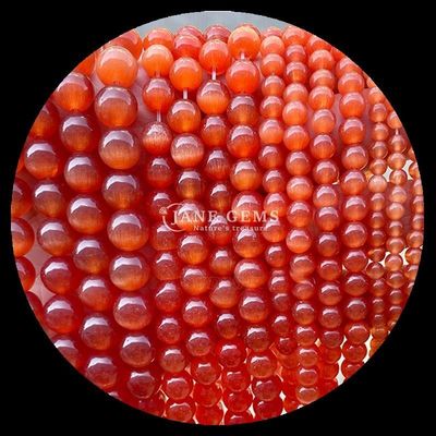 Rojo Azul Púrpura Colorido Perlas de forma redonda Ojo de gato Filamentos de perlas sueltas para energía curativa y regalos