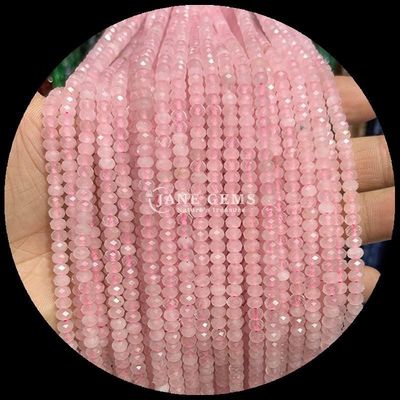 Joyería DIY haciendo hebras de cuentas sueltas de ábaco con facetas para energía curativa y fiestas
