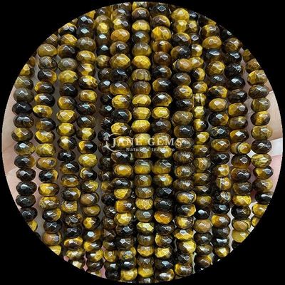 Joyería DIY haciendo hebras de cuentas sueltas de ábaco con facetas para energía curativa y fiestas