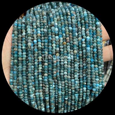 Lapislázuli Apatita de piedra preciosa natural de cuentas de cuentas con facetas de ábaco con forma de cuentas sueltas para energía curativa y fabricación de joyas