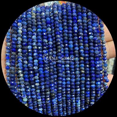 Lapislázuli Apatita de piedra preciosa natural de cuentas de cuentas con facetas de ábaco con forma de cuentas sueltas para energía curativa y fabricación de joyas