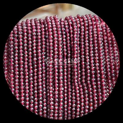 Granate de turmalina de piedra preciosa natural de cuentas de cara Abaco de forma suelta de cuentas de hebras para la energía de curación y joyería de bricolaje