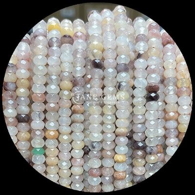 Fluorito Carnelia Natural de piedra preciosa de cuentas de cara Abaco de forma suelta de cuentas de hebras para la energía curativa y joyería DIY Ma