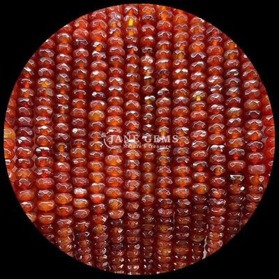 Fluorito Carnelia Natural de piedra preciosa de cuentas de cara Abaco de forma suelta de cuentas de hebras para la energía curativa y joyería DIY Ma