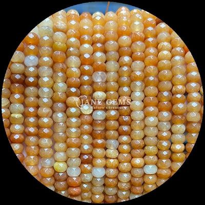 Fluorito Carnelia Natural de piedra preciosa de cuentas de cara Abaco de forma suelta de cuentas de hebras para la energía curativa y joyería DIY Ma