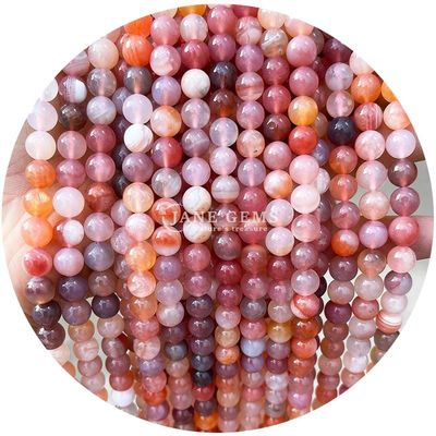 Natural redondo suave mezcla ágata cuentas sueltas hebra para joyería y artesanía DIY Makin