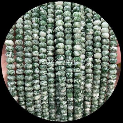Agate indio punto verde de piedra preciosa natural cuentas de cuentas de filamentos de piedra preciosa natural con facetas de ábaco cuentas para regalos personalizados