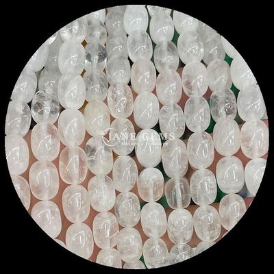 Rosa cuarzo claro cuarzo natural de piedra preciosa cuentas de rosas hebras de piedra preciosa natural de barril de forma de cuentas para regalos personalizados