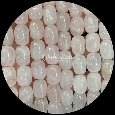 Rosa cuarzo claro cuarzo natural de piedra preciosa cuentas de rosas hebras de piedra preciosa natural de barril de forma de cuentas para regalos personalizados