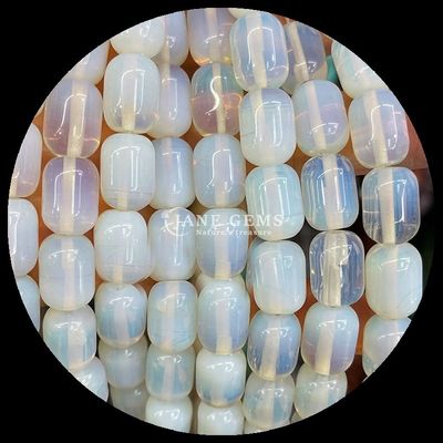 Perlas de gemas Howlite Opalite Cristal natural de piedra preciosa Barril de forma de cuentas sueltas hebras para la fabricación de joyas