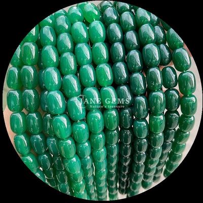 Gemas Perlas Dalmatino Jaspe Cristal Natural Gemstone Barril Forma de Perlas sueltas Filamentos para la fabricación de joyas