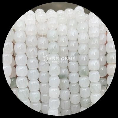Perlas de gemas rosa cuarzo hielo jade verde cristal natural piedra preciosa forma de manzana hilos de perlas sueltas para la fabricación de joyas