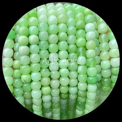 Perlas de gemas rosa cuarzo hielo jade verde cristal natural piedra preciosa forma de manzana hilos de perlas sueltas para la fabricación de joyas