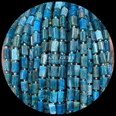 Perlas de gemas Cristal natural Apatita Rodonita Piedra preciosa de facetas de forma cilíndrica Filamentos de perlas sueltas para la fabricación de joyas