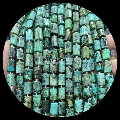 Perlas de gemas Cristal natural Apatita Rodonita Piedra preciosa de facetas de forma cilíndrica Filamentos de perlas sueltas para la fabricación de joyas