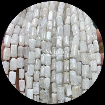 Perlas de gemas Cristal natural Apatita Rodonita Piedra preciosa de facetas de forma cilíndrica Filamentos de perlas sueltas para la fabricación de joyas