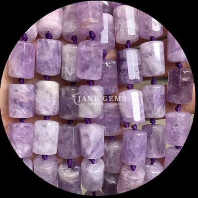 Perlas de gemas Cristal natural Apatita Rodonita Piedra preciosa de facetas de forma cilíndrica Filamentos de perlas sueltas para la fabricación de joyas