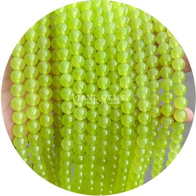 Polished Smooth Hetian White Jade Chalcedony Light Peach Chalcedony Perlas sueltas para la fabricación de joyas DIY