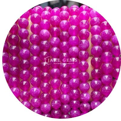Polished Smooth Hetian White Jade Chalcedony Light Peach Chalcedony Perlas sueltas para la fabricación de joyas DIY