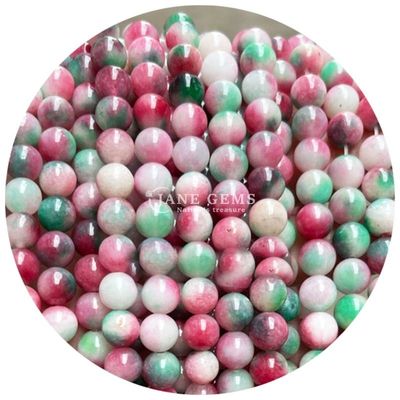 Varios suaves redondos sueltos de piedra calcedónica cuentas de piedra gemas para pulseras cuentas de joyería