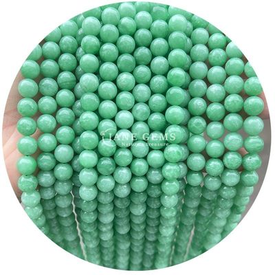 Jades redondos de color de piedra calcedónica cuentas curativas de cristal piedra natural cuentas sueltas para hacer joyas