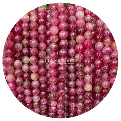 Piedra natural arco iris rosa Xinjiang Calcedonia para joyería Hacer brazalete de mano collar