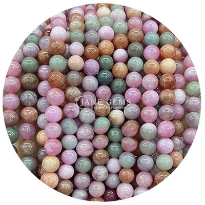 Piedra natural arco iris rosa Xinjiang Calcedonia para joyería Hacer brazalete de mano collar