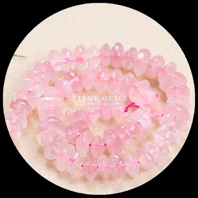 Perlas de gemas Cristal natural Citrino Rosa Cuarzo Piedra preciosa Forma irregular caída Filamentos de perlas sueltos para la fabricación de joyas