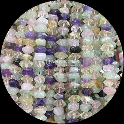Perlas de gemas Cristal natural Citrino Rosa Cuarzo Piedra preciosa Forma irregular caída Filamentos de perlas sueltos para la fabricación de joyas
