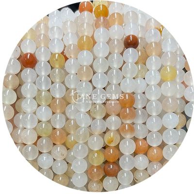 Perlas de piedra preciosa natural de cristal redonda de cristal de piedra suelta para joyería confección de pulseras