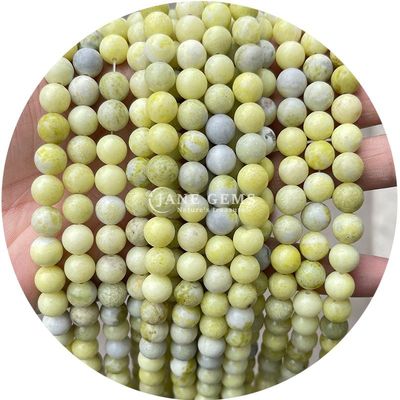 Piedra natural con cuentas sueltas de piedra gemma rosa redonda suave para hacer joyas