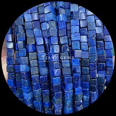 Cubo de forma cuadrada Howlite lapislázuli hebras de cuentas sueltas para la fabricación de joyas DIY