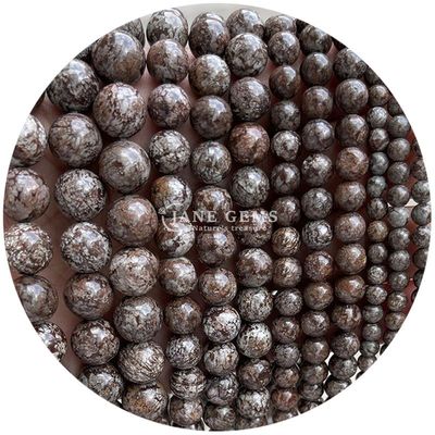 Joyería de cristal hecha a mano Artesanías redondas Perlas de jaspe rojo para pulseras Collares