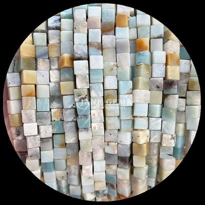 Jade natural del sur Amazona de forma cuadrada gemstone cuentas de hebras para joyería de bricolaje y energía curativa
