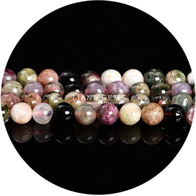 Armonizar las energías natural Curación Cristal Perlas de piedra preciosa Turmalina Magnesita Para la fabricación de joyas de cristal