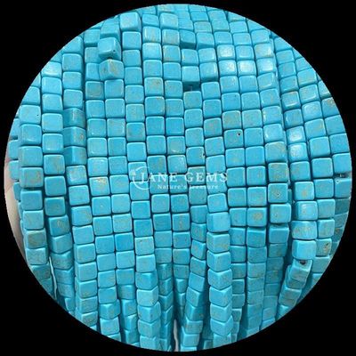 Cubo Cuadrado Forma Natural de piedra preciosa Perlas Rojo Turquesa Negro Ágata hebras de perlas sueltas para joyería DIY
