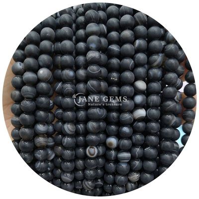 Perlas sueltas de ágata mate helada Productos semiacabados hechos a mano para regalos de cumpleaños