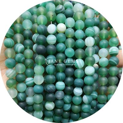 Perlas de ágata de rayas rojas naturales Sardonyx ágata mate redonda Perlas sueltas para la fabricación de joyas