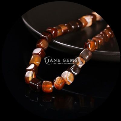 Cubo Cuadrado Forma Natural de piedras preciosas Perlas Limón Jade Rhodonite hilos de perlas sueltas para la curación y joyería bricolaje