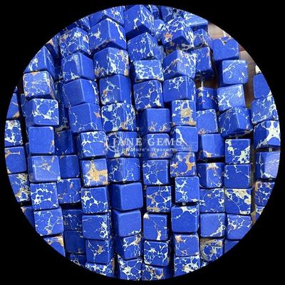 Cubo Cuadrado Forma Natural de piedras preciosas Perlas Limón Jade Rhodonite hilos de perlas sueltas para la curación y joyería bricolaje