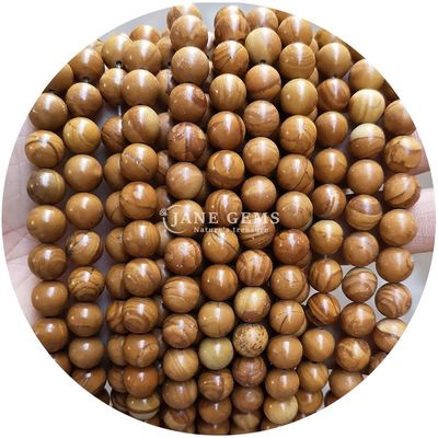 Genuino natural redondo suelto cristal precioso de piedra preciosa cuentas de rosca para la fabricación de joyas
