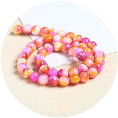 Arco iris Persa Jade Perlas sueltas de forma redonda Perlas Diy Joyería Accesorios para regalo