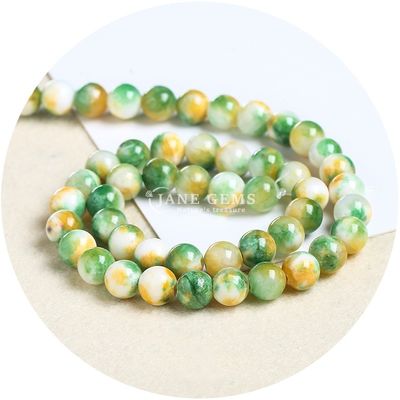 Arco iris Persa Jade Perlas sueltas de forma redonda Perlas Diy Joyería Accesorios para regalo