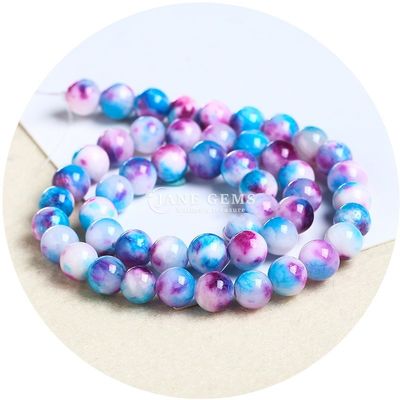 Arco iris Persa Jade Perlas sueltas de forma redonda Perlas Diy Joyería Accesorios para regalo