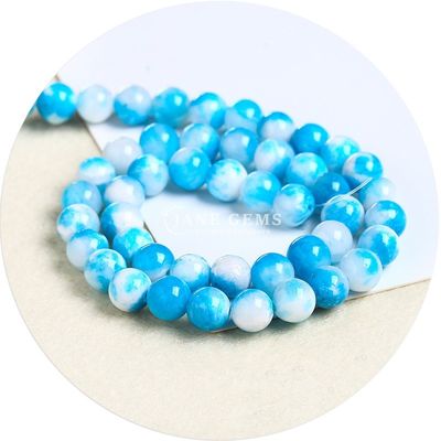 Persian Jade Piedra de cuentas de cuerdas de cuentas sueltas en la cuerda buena para joyería haciendo Diy brazalete