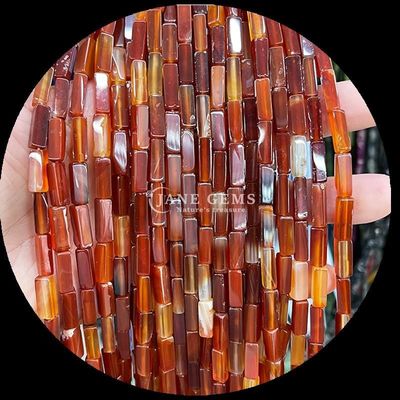 Forma rectangular Cuadrada hebras de cuentas sueltas para pulseras Ágata roja natural Ametista