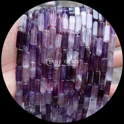 Forma rectangular Cuadrada hebras de cuentas sueltas para pulseras Ágata roja natural Ametista