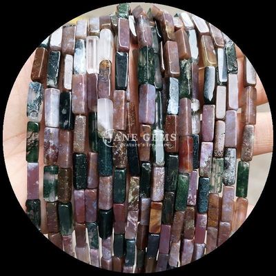 Forma rectangular Cuadrada hebras de cuentas sueltas para pulseras Ágata roja natural Ametista