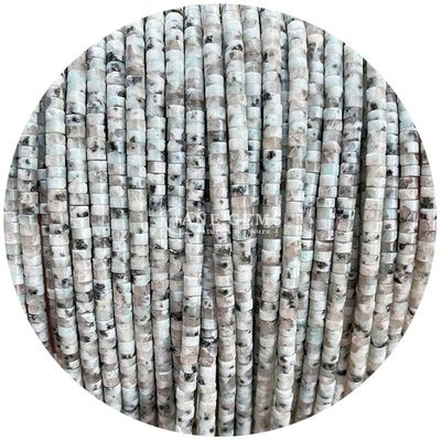 Perlas sueltas de Kiwi Jasper Unakite hechas de piedra preciosa de cristal natural para la fabricación de joyas