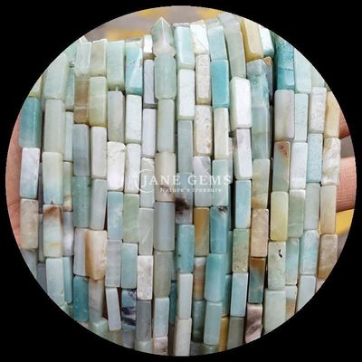 Unakite natural Malaquita Rectángulo Forma Cuadrada Cajas de perlas de piedra preciosa para joyería DIY